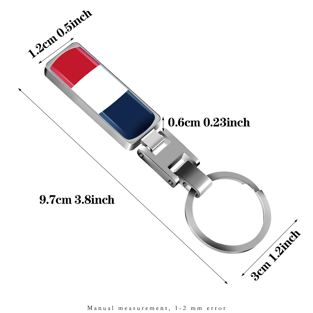 3D Car Key Holder Keyring National Flag Badge Keychain Decor For Spain Germany Russia France Mexico Poland Israel UK Flag Emblem - view 3