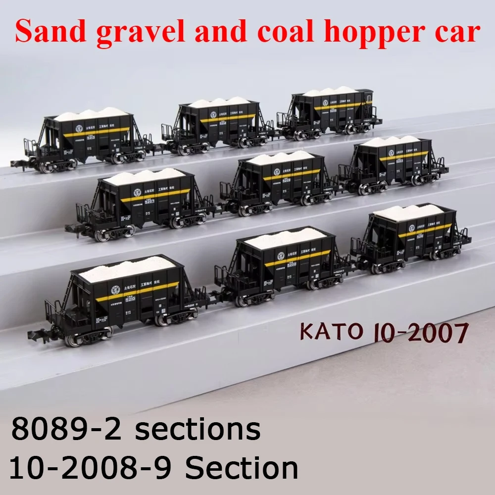 KATO N Scale 1/160 Model Railway Car 8089 10-2008 Limestone Industry Sand Gravel and Coal Hopper Car Train Model Adult Toy Gifts