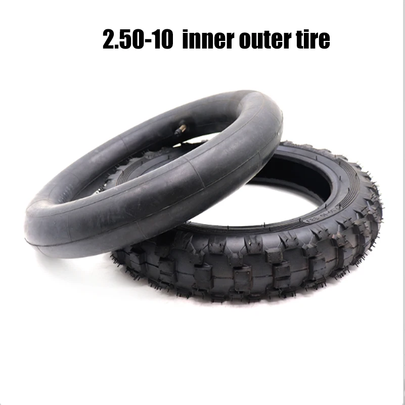 

2.50-10 Inner Tube Outer Tyre For Front Or Rear Tires 10 Inch Tires 10 Inch Motocross Motocross Pit Bike Tire