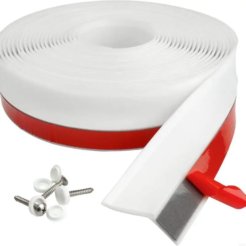 Garage Door Top and Side Sealing Molding, Flexible Rubber Frame Trim with a Broad Barrier Surfaces for Limiting Entry of 55KF