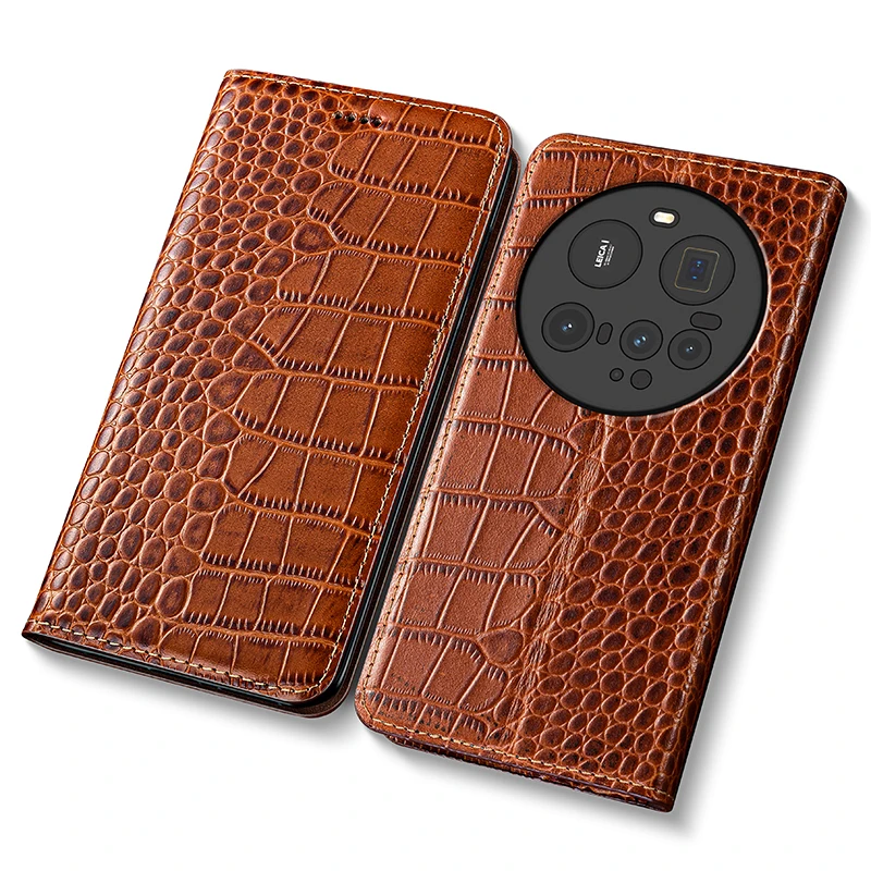 

For Xiaomi Mi 8 9 10 10T 11 11T 12 12T 13 13T 14 14T 15 Pro SE Lite Ultra Case Crocodile Genuine Leather Flip Cover