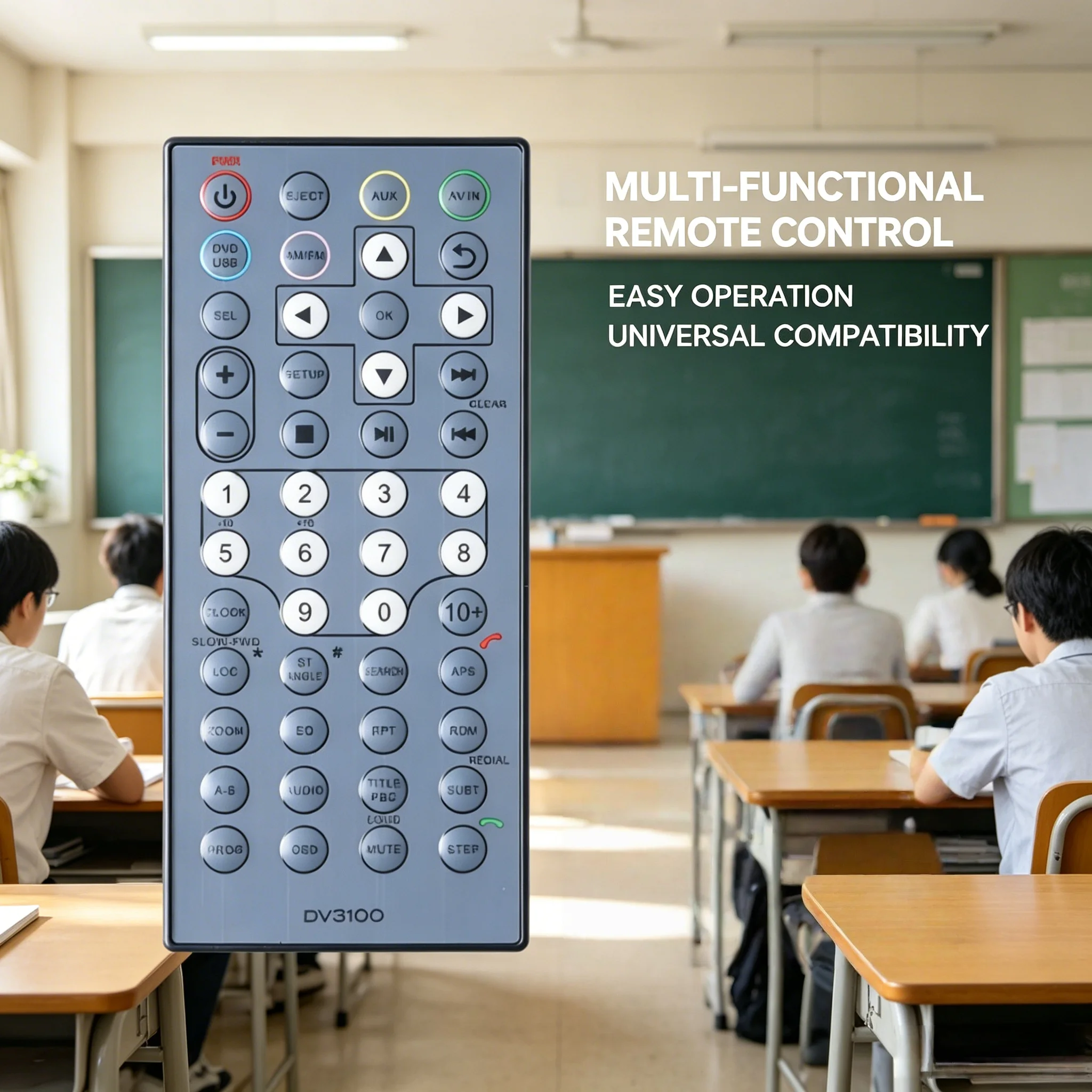 DV3100 Classroom Multimedia Player Remote, Compatible with DV3104 DV3105 DV3106 School Teaching DVD/AV Equipment