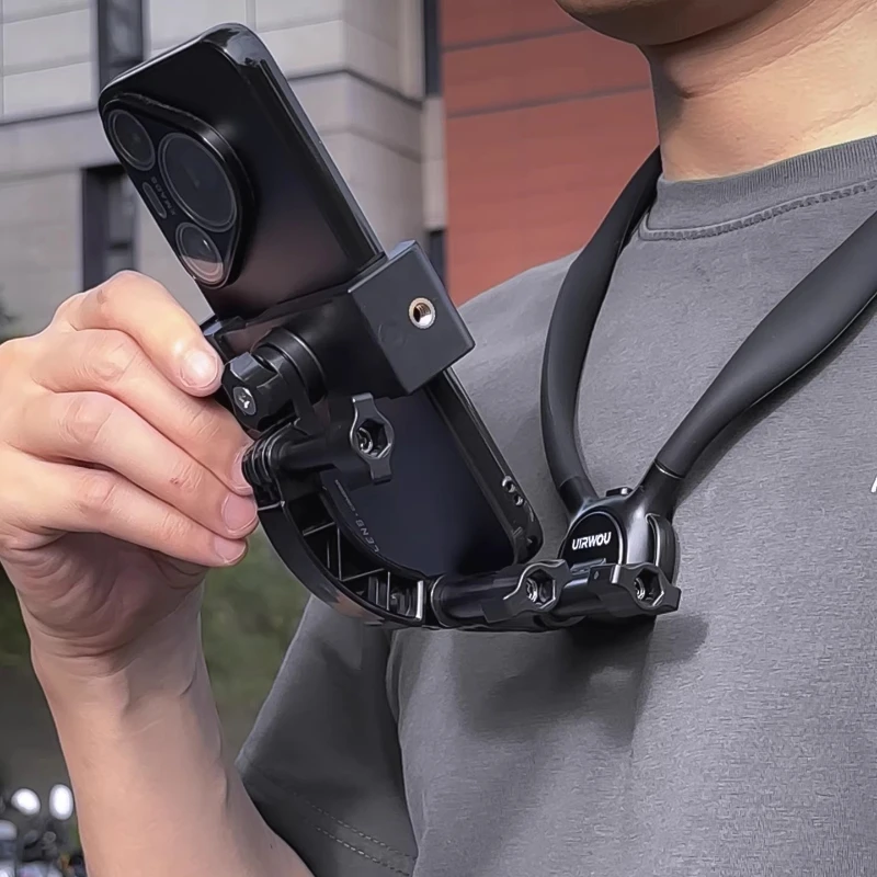 Phone Action Camera 2 in 1 Neck Hold Mount for DJI Action 5Pro/6 Action Universal Action Camera Phone Accessories