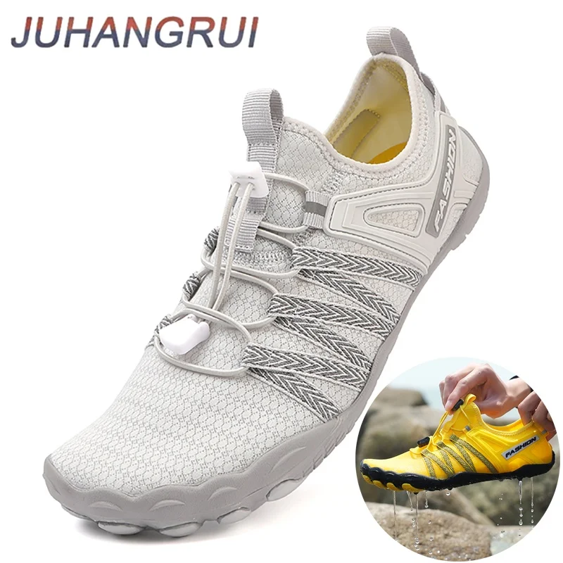 Women Men Aqua Shoes Five Fingers Upstream Wading Barefoot Shoes Outdoor Swimming Surfing Water Shoes Beach Sports Gym Sneakers