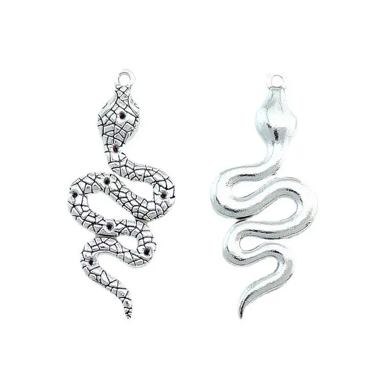 100Pcs sets DIY zinc jewelry snake pendant earrings necklace clothing sweater chain decorative material pendant accessories