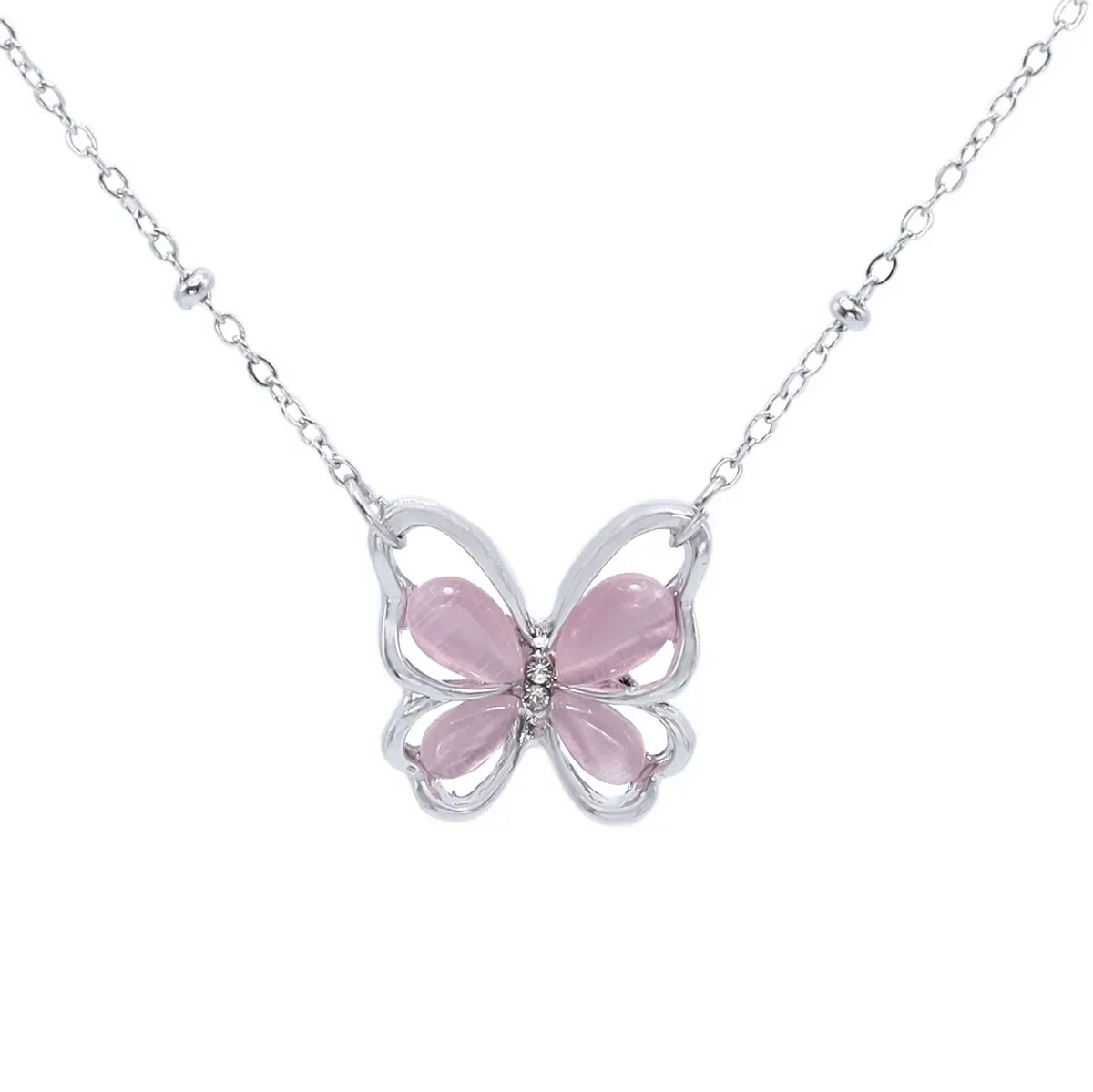 

Colorful Acrylic Butterfly Pendant Necklace Card Chain Insect Animal for Women Friend Friendship Party Jewelry Gift