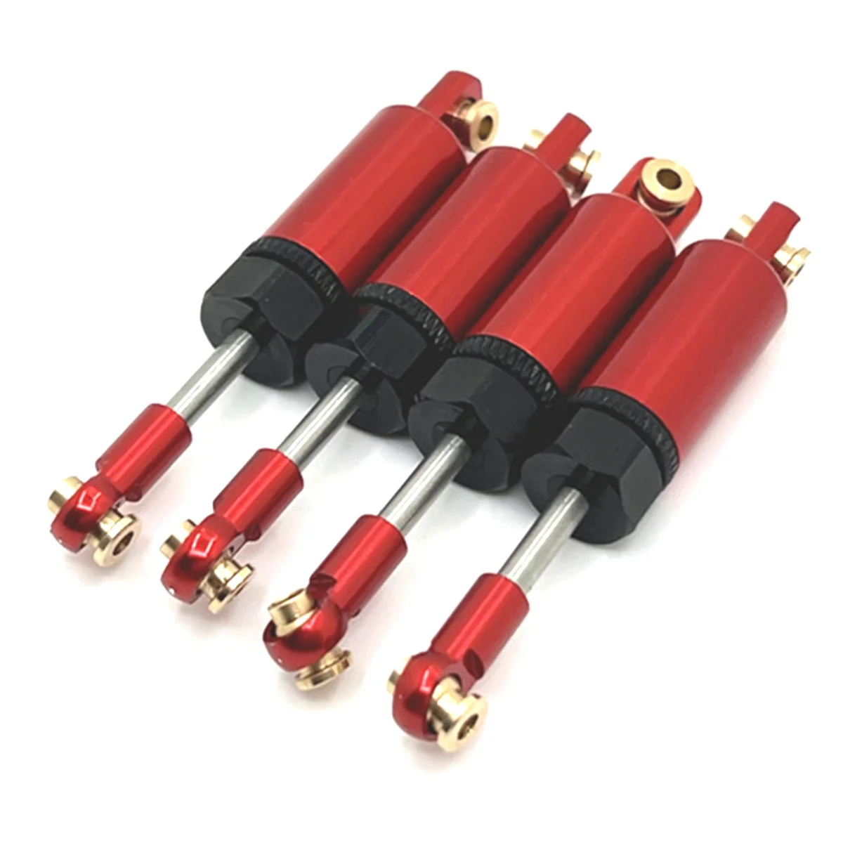 4PCS Hydraulic Shock Absorber for MN 1/12 D90 MN82 LC79 MN78 for WPL 1/16 C14 C24 C34 C44 RC Car Upgrades Part Red