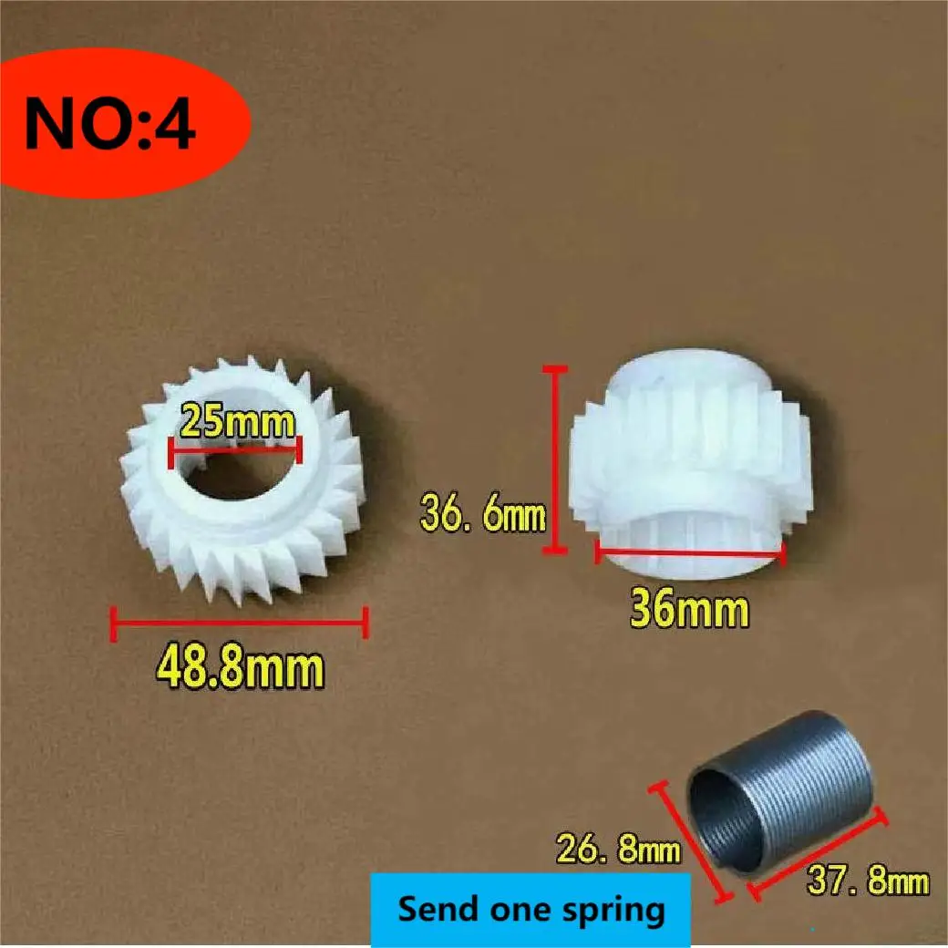 1Pc Fully Automatic Washing Machine Clutch White Plastic Gear Ratchet Bidirectional Gear Spring Gear Accessories