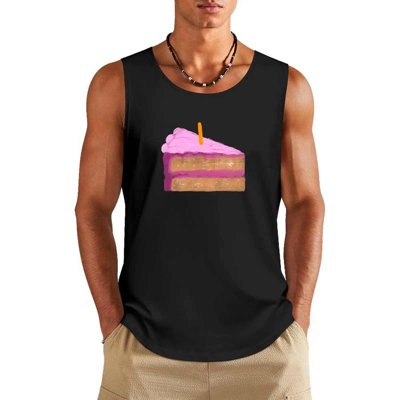 

Birthday Cake Tank Top sleeveless vest men fitness clothing for men sports clothes for men