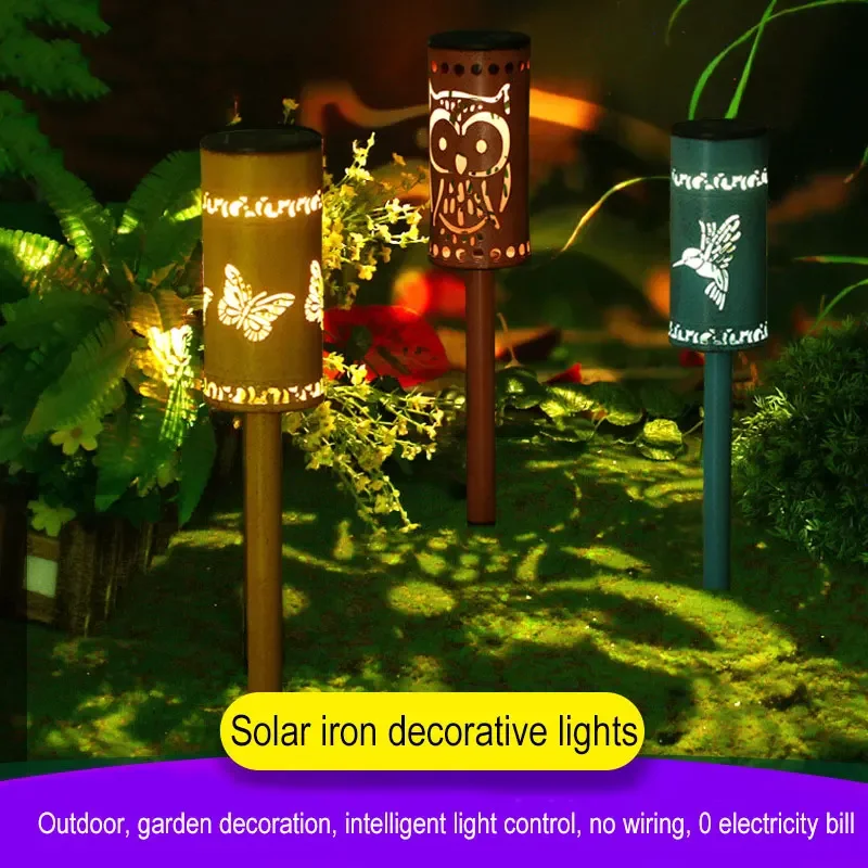 Bulk orders only,Contact customer service.​Outdoor Waterproof Garden Solar Wrought Iron Hollow Projection Decoration Landscape G