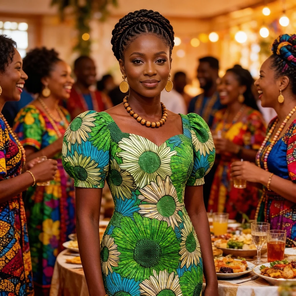 

Glitter Gold Dutch Wax Print Fabric, African Ankara Lace Fabric with Big Daisy Flower, Cotton Batik Material for Women's Clothin