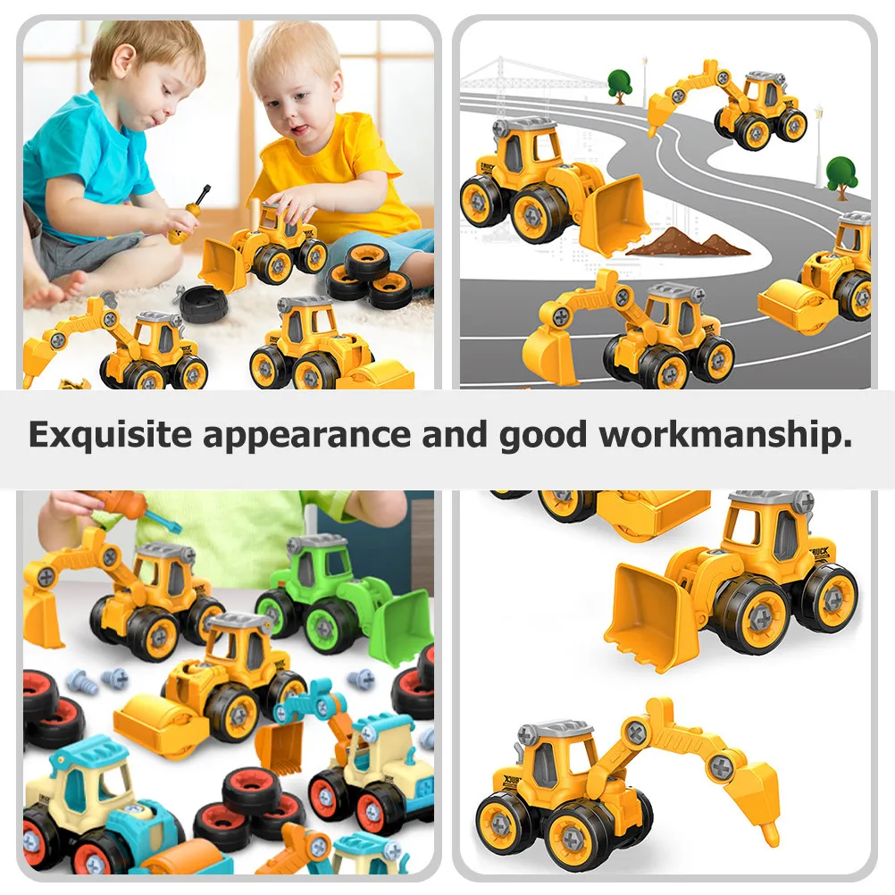 

1Set Construction Truck Assemble Playset Educational Engineering Vehicle Build Kit for Kids Creativity Imagination