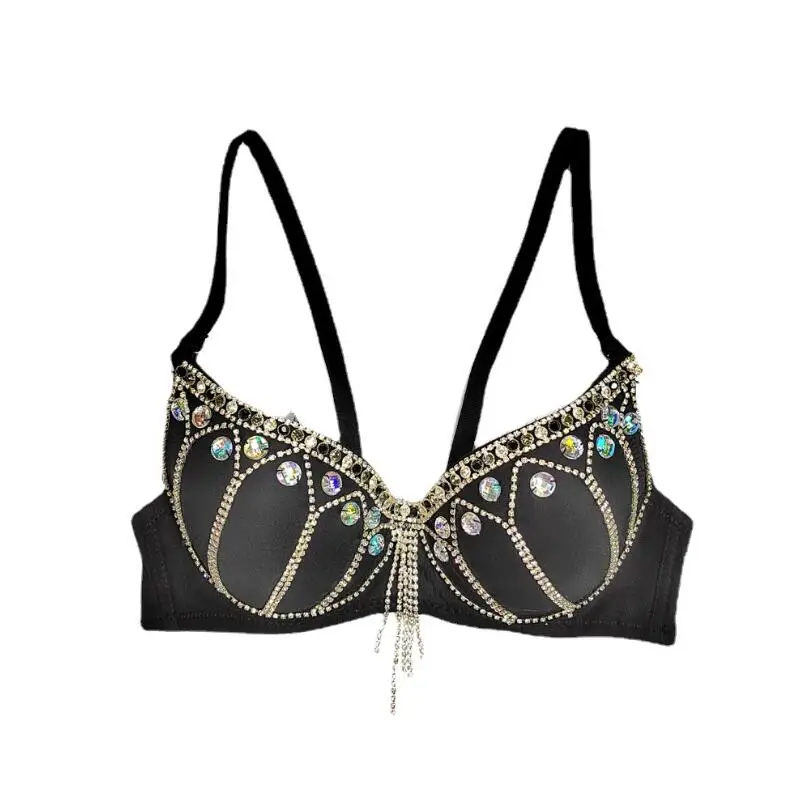 Streetwear Diamonds Vest Female Bra Sleeveless Backless Sexy Summer Tank Tops For Women Camisole y2k Crop Top 2024 w1038