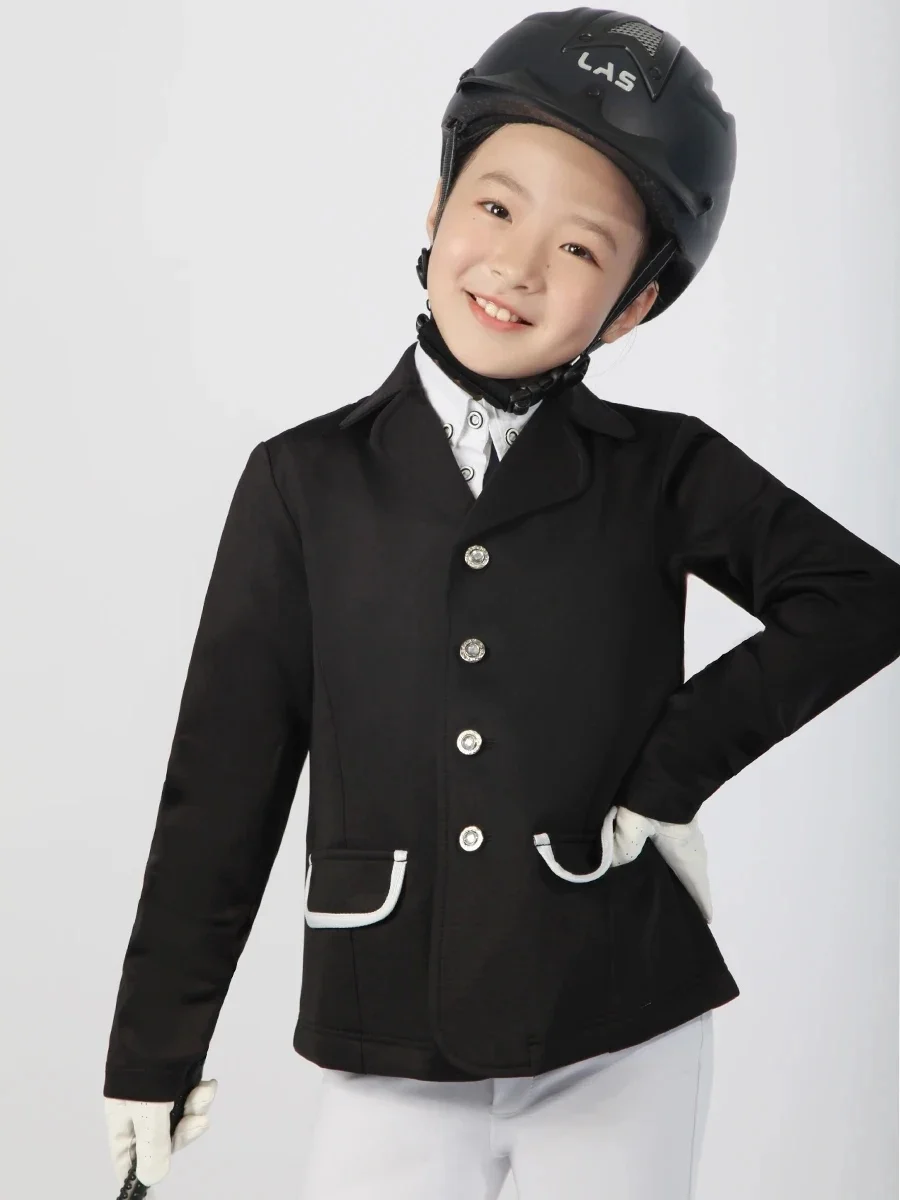 Nouvelle veste d'équitation pour enfants vêtements enfants manteau professionnel Blazer haut garçons filles cavalier équipement équestre