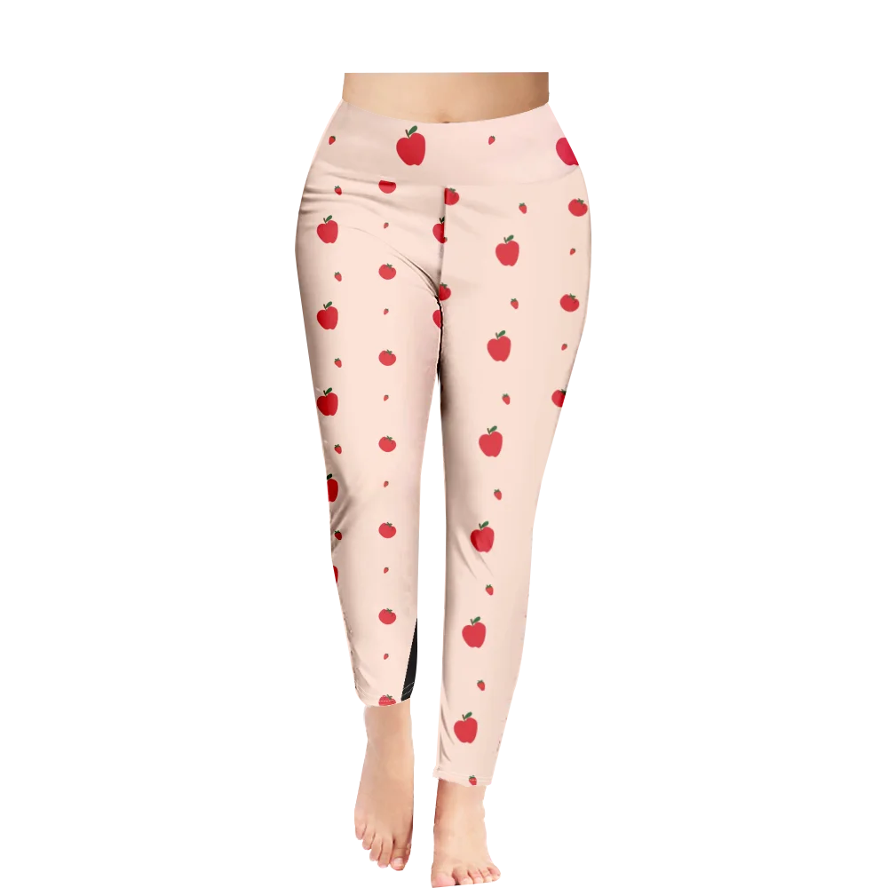 Sommer Obst Print Hosen Gym Leggings frische Mode Streetwear Frauen y2k Hosen sexy Hosen Stretch Fitness Push-up Leggings