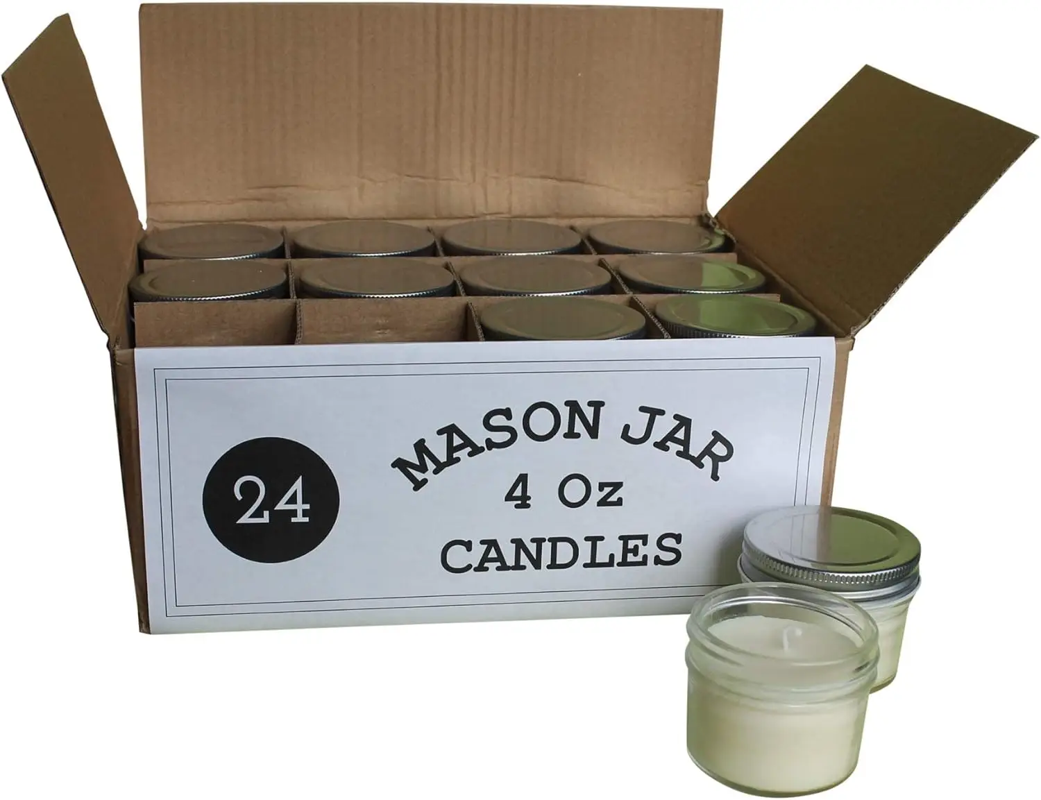 

Set of 24 Bulk Wholesale Mini Candles - 4 Ounce - Perfect for Weddings, Restaurants, Gifts, Favors, Baby Showers, Parties