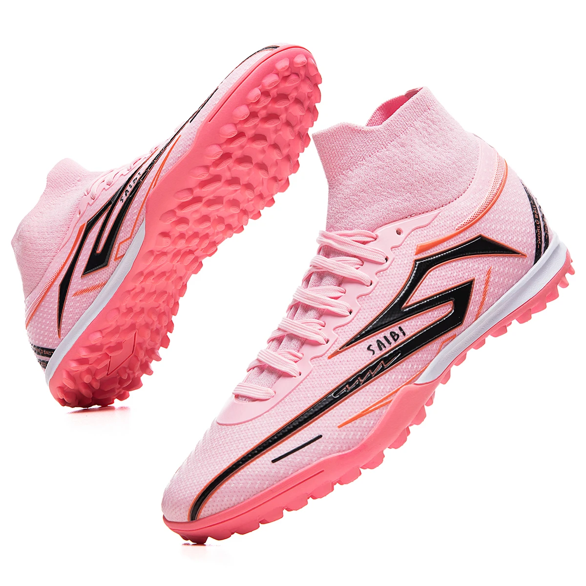 

New popular high-top TF studded and FG long-stud football shoes, suitable for both men and women, featuring breathable design.