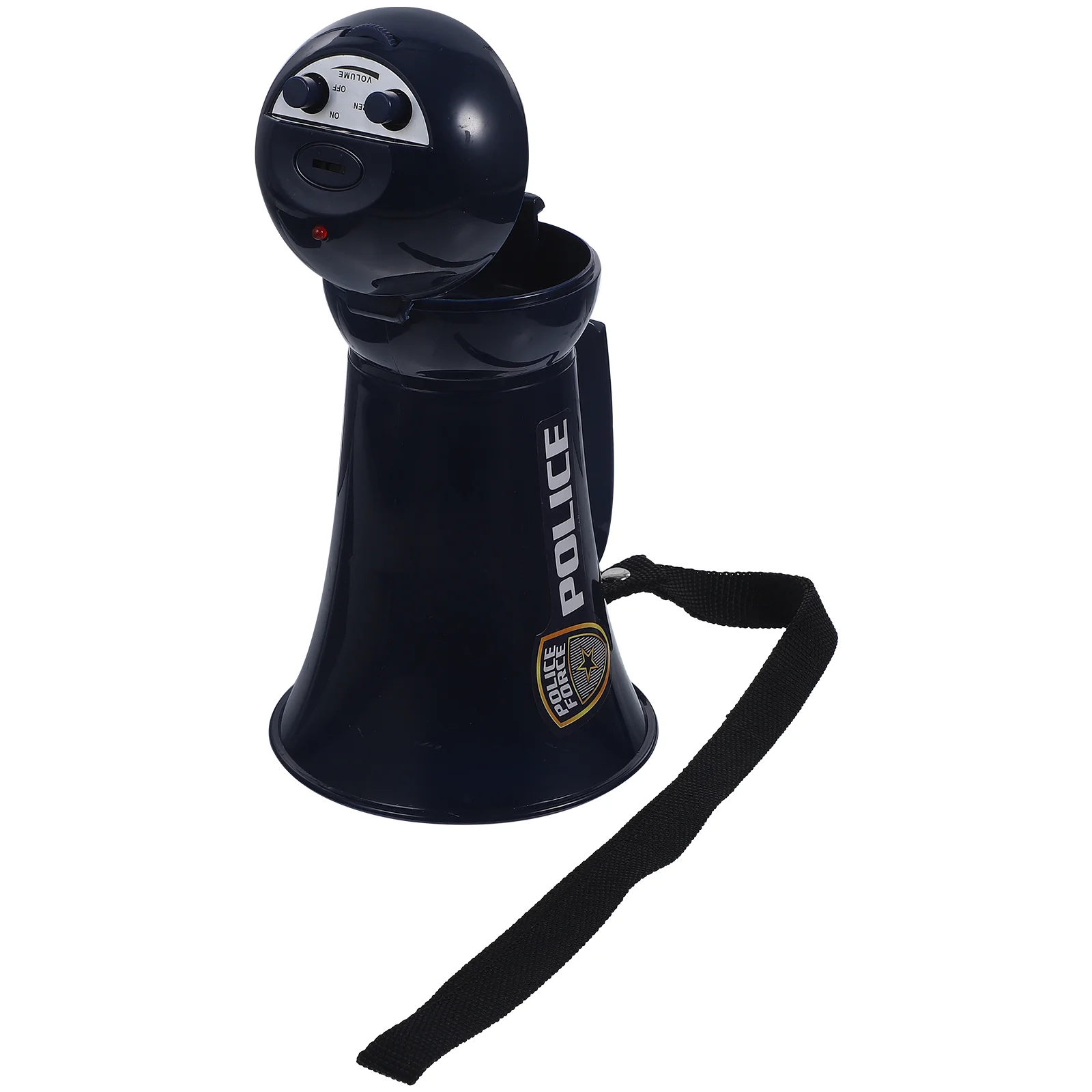 Polícia megafone brinquedo engraçado guia alto-falante brinquedo papel cosplay brinquedo para criança menino (azul safira, sem baterias)