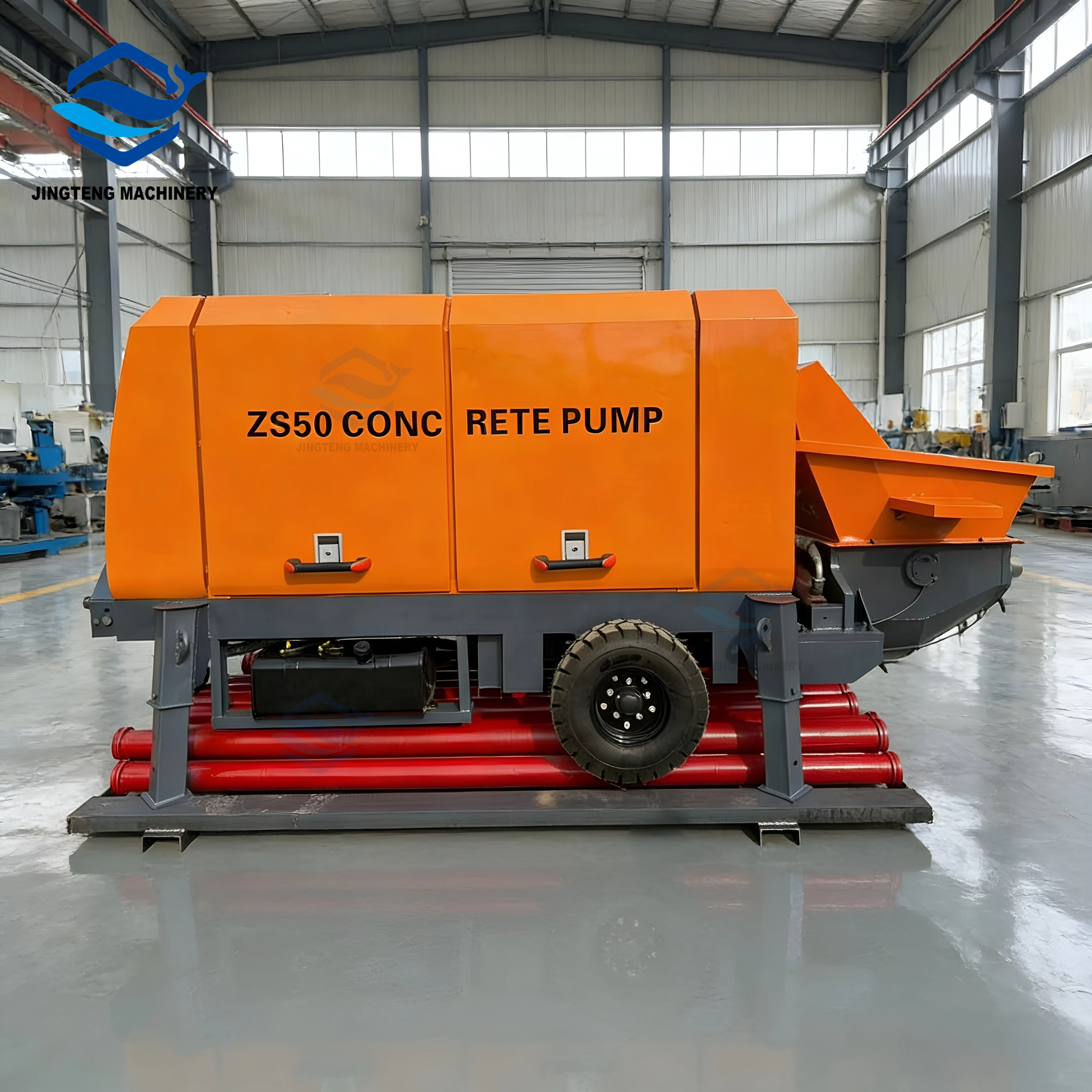 Portable Small  Engine Cement Conveyor Pump Concrete Mixer with Pump 2026 New Sales
