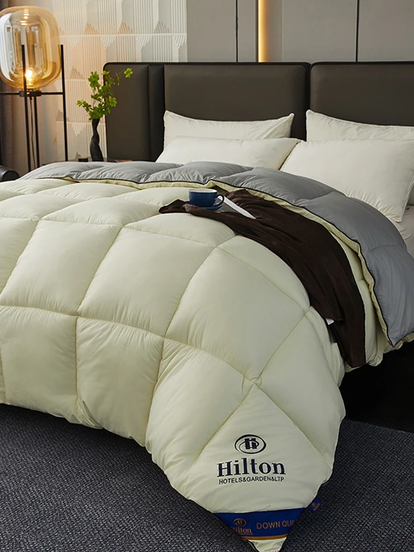 

Hilton Hotel down Feather Comforter Thi Warm Student Dormi Winter Use Polyester Fiber Filled All Seasons Universal