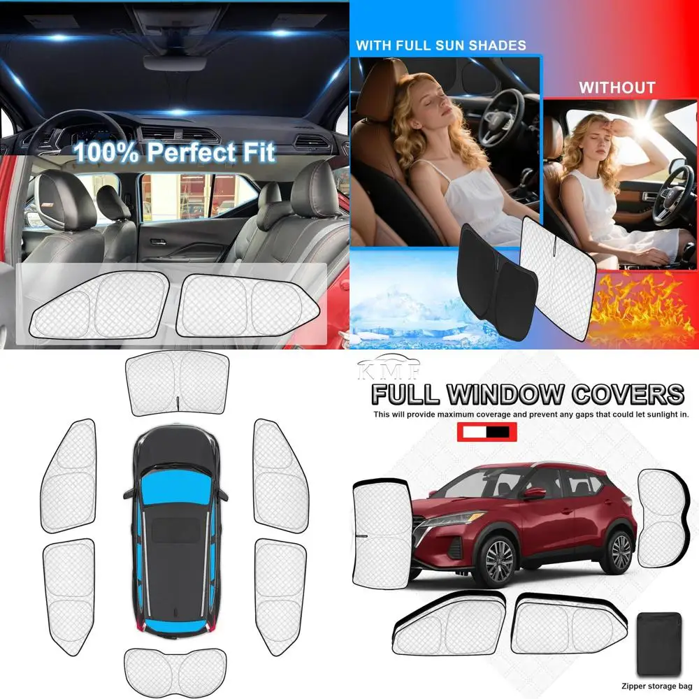 

Nissan Kicks 2022-2024 UV-Blocking Sunshades, 6-Piece Set for Car Windows, Enhanced Privacy & Outdoor Protection
