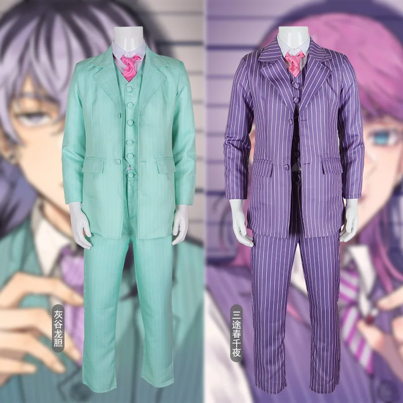 Disfraz de cosplay de Tokyo Revengers, traje a rayas de Shigeki Ryukoku Sannami Chiyono, conjunto completo de cosplay