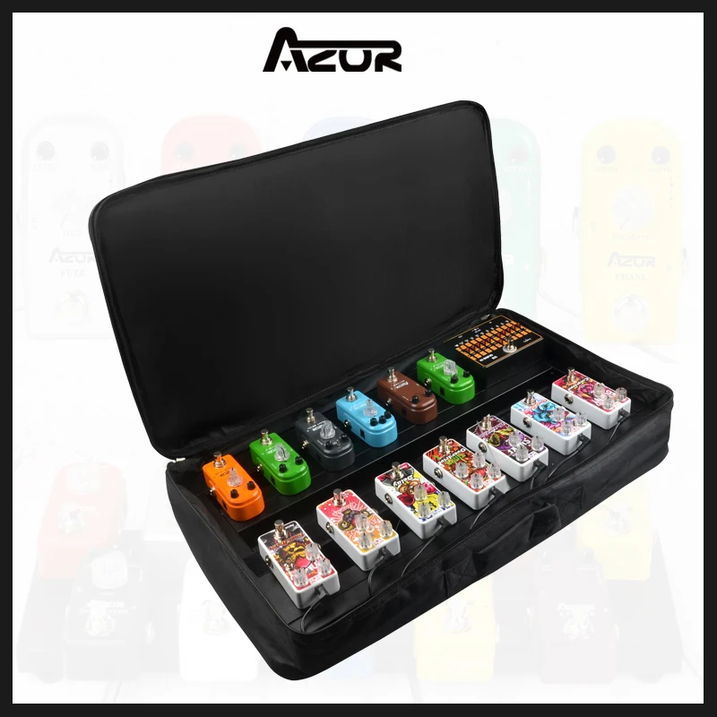 AZOR Guitar Effect Pedal Board Aluminum Alloy With Carry Bag Guitar Portable Pedalboard Effect Pedal Guitar Accessories