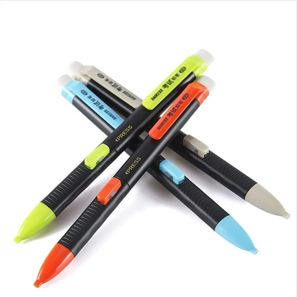 2B Coated Card Mechanical Pencil Send 2 Box Square Refill Automatic Pencil Graphite Drafting Student Sketch Drawing Stationery