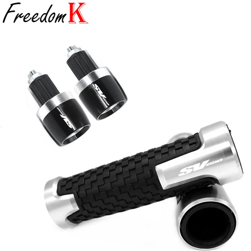 SV650S Motorcycle Accessories For SV650 S SV 650S 7/8'' 22MM CNC Handlebar Grips Handle Grip Handle Bar Cap Plug