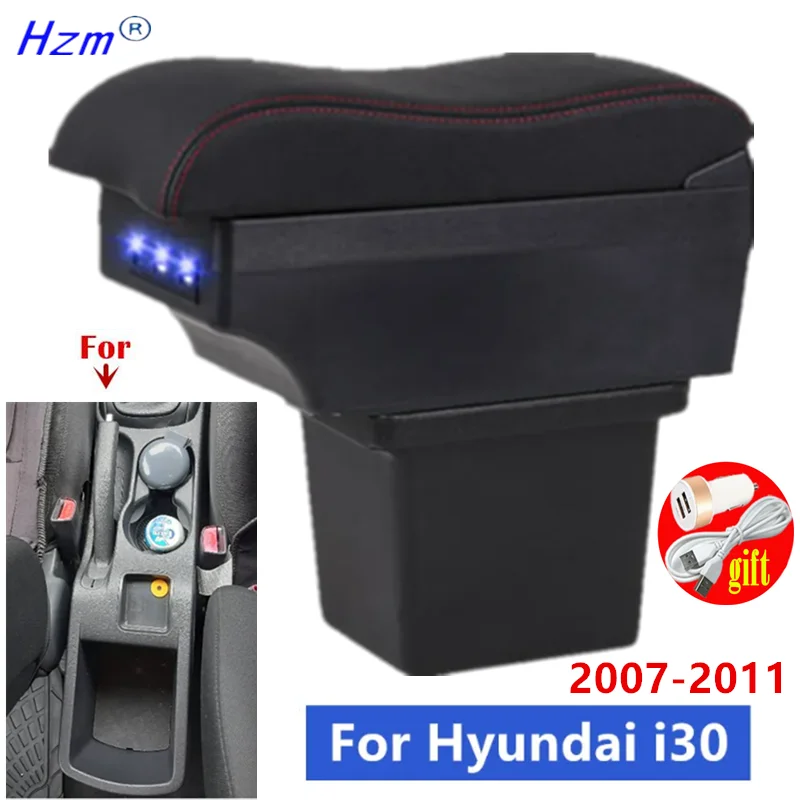 For Hyundai I30 Armrest Box For Hyundai Elantra Touring I30 FD I30cw 2007-2011 Car Armrest Storage Box Retrofit Car Accessories