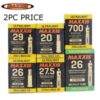 Tubo interior ultraligero para bicicleta MAXXIS, 2 unidades, todas las tallas 20 26 27,5 29 700C AV FV, resistente al puñalado, tubos interiores para bicicleta de montaña y carretera, neumático para cámara