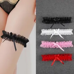 Women Bow Leg Ring Sexy Lingerie Lace Garter Belt Bowknot Leg Loop Wedding Garters Bridal Cosplay Fashion Stocking Thigh Ring