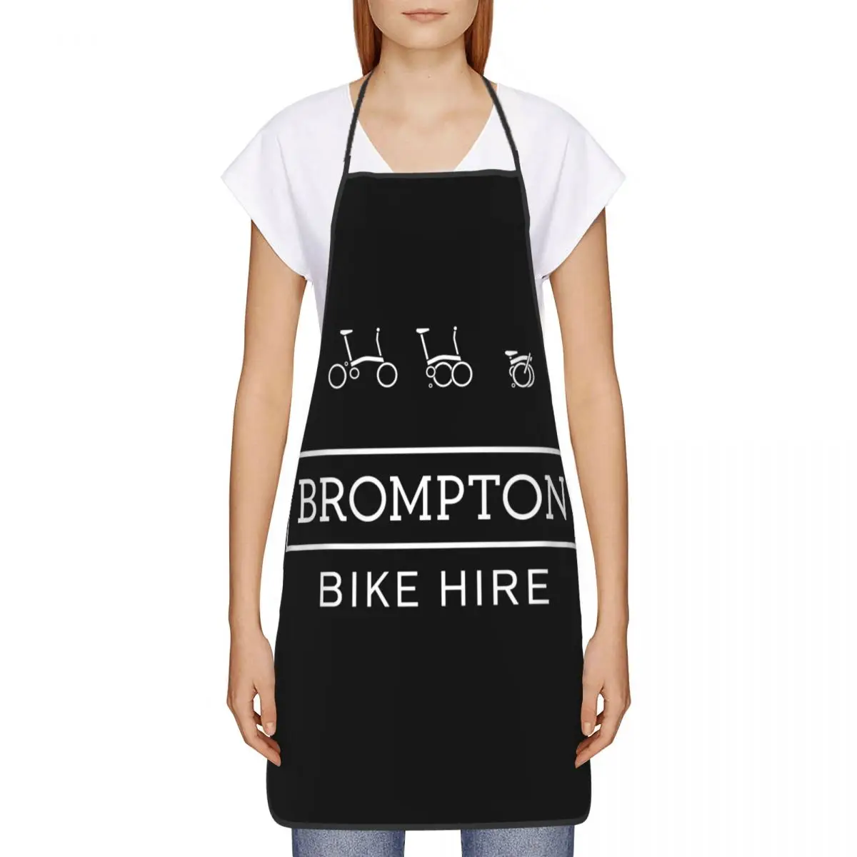 Unisex Bromptons Bike Kitchen Chef Cooking Baking Apron Women Men Tablier Cuisine for Painting