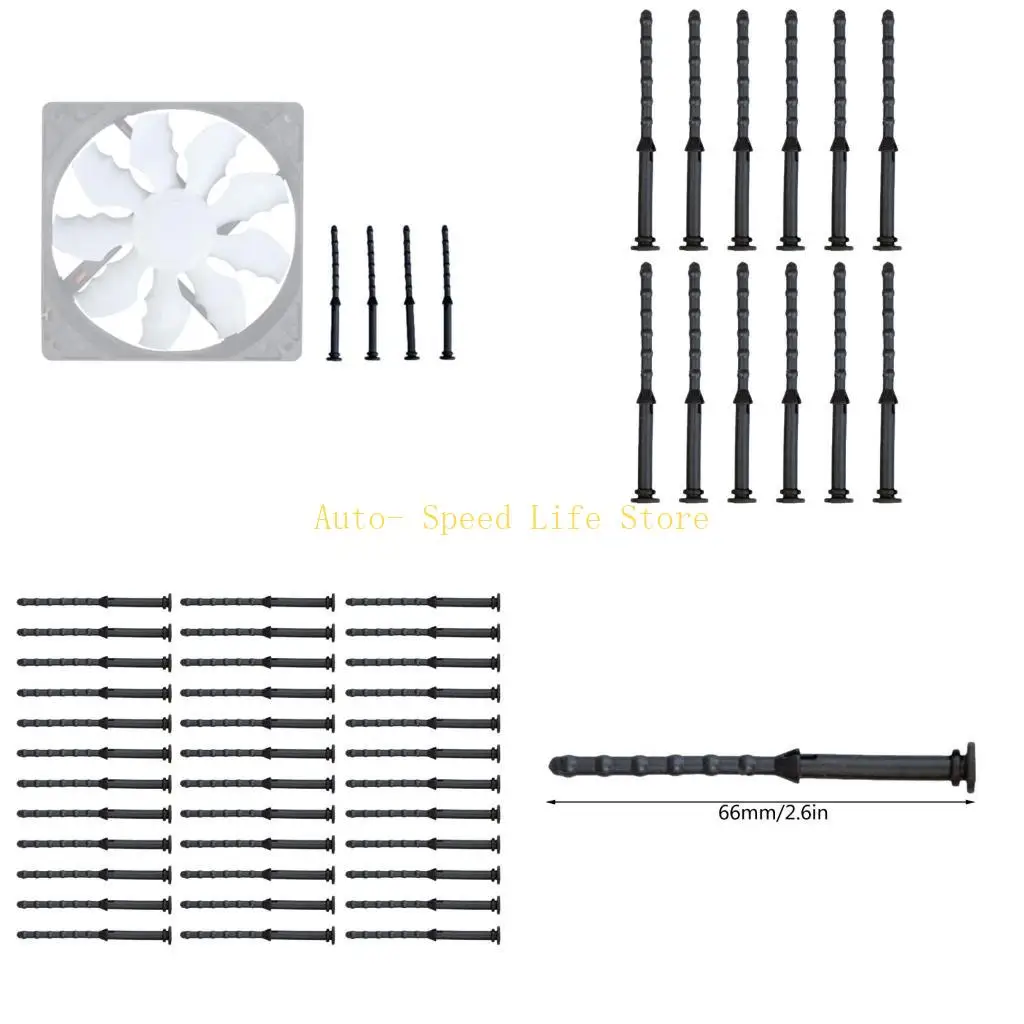 02DA 12/24/36Pcs Case CPU Fan Mounting Pin Computer Cooling Fan Mount Screws