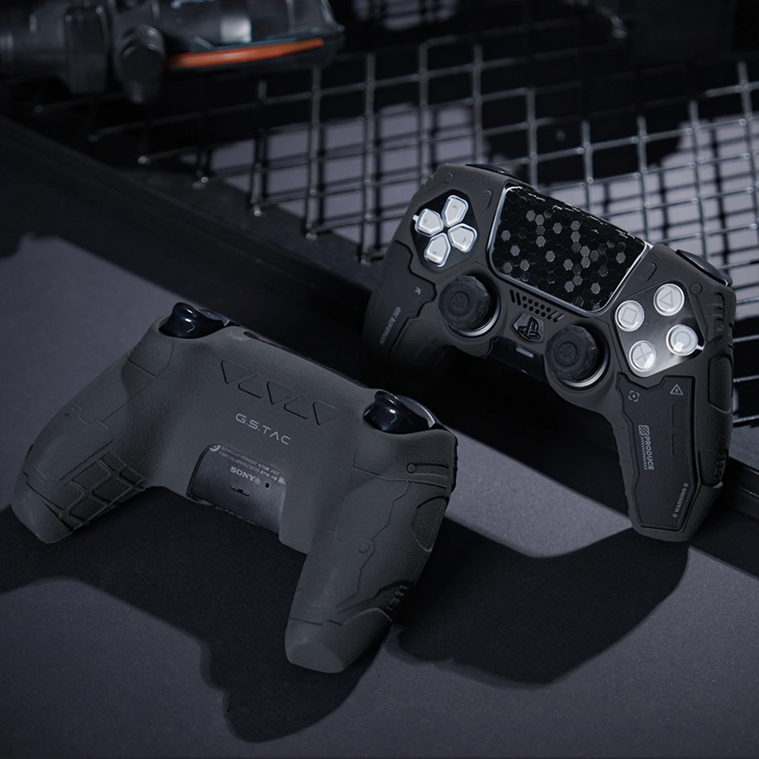Matowa silikonowa osłona ochronna w stylu taktycznym do kontrolera Sony Dualsense 5 PS5 Edge, nakładki na gałki analogowe. — zdjęcie produktu 6