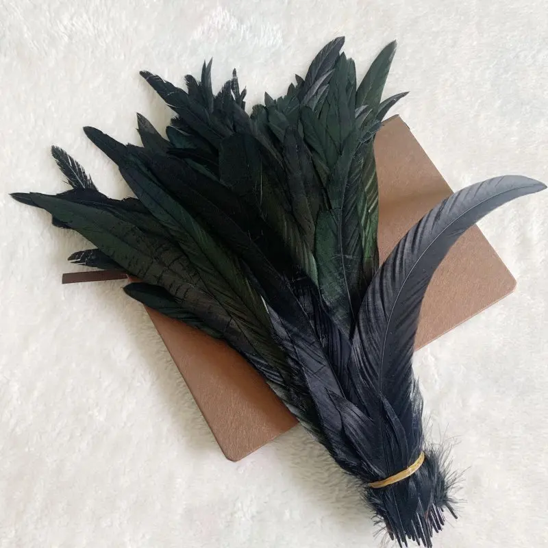 Rooster tail feather black Colors DIY feather clothing jewelry accessories wedding Party supplies performance necessary  fashion