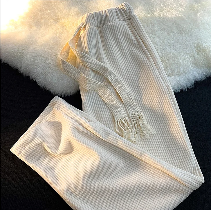 Corduroy Harun-broek voor dames in de lente en zomer, Koreaanse casual studentenbroek