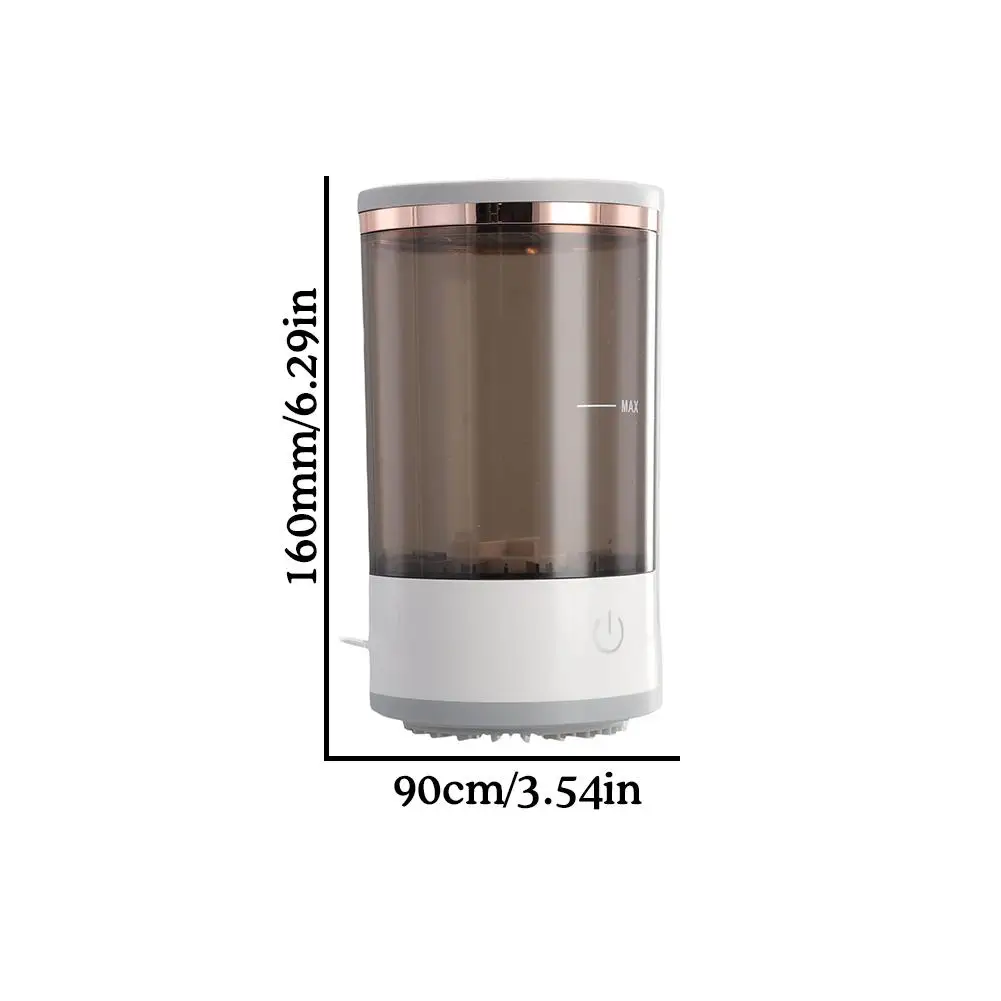 自動電動メイクブラシクリーナー,クリーニングおよびドライスタンド付き,ブラシを新鮮に保ち,3 in 1