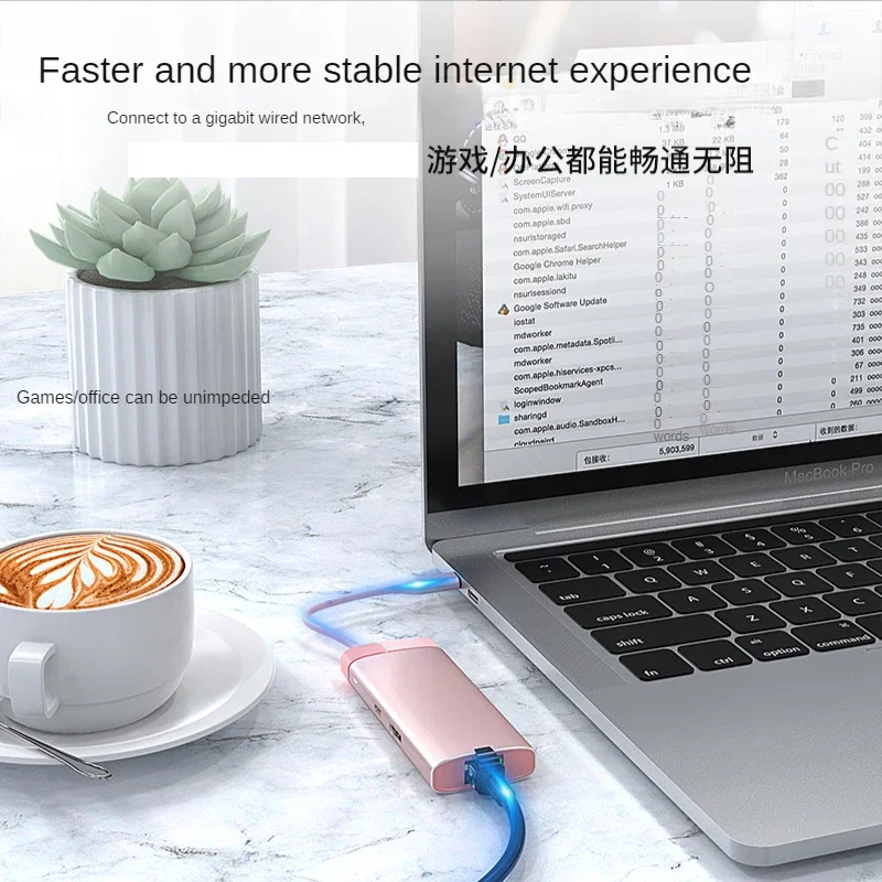 Imagem -05 - Usb c Extender Hub Usb 3.0 100m Docking Station Pd100w Carregamento 4k Hdmi 1080p para Xiaomi Lenovo Macbook Pro 13 15 ar