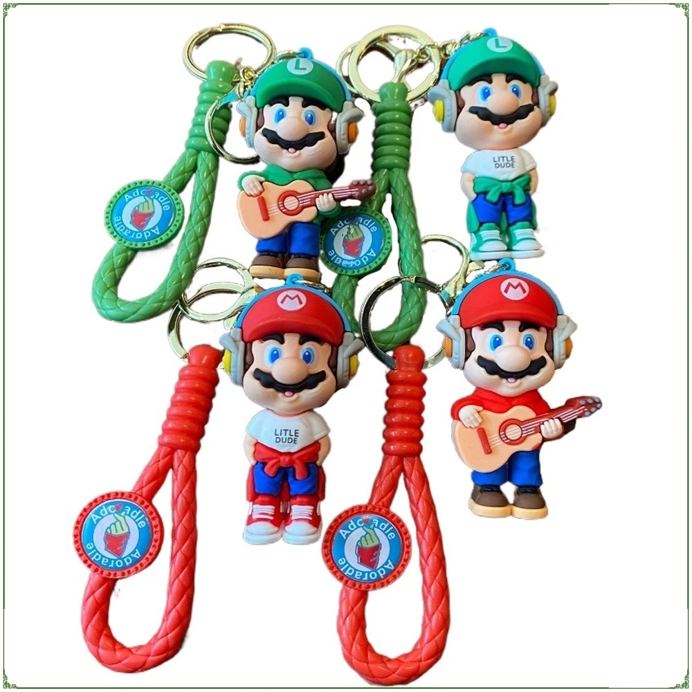 

Hot Sales Cartoon Super Mario Keychains Fashion Backpack Pendant Keyrings Car Key Chains Decorative Accessories Boys Girls Gifts