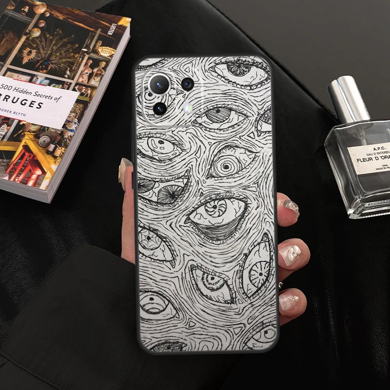 Scary Face Eyes Smiley For Xiaomi 13 12 Lite 12X 11T 12T Pro Phone Case For POCO F5 Pro X3 X5 X4 F4 GT C40 M5s F3