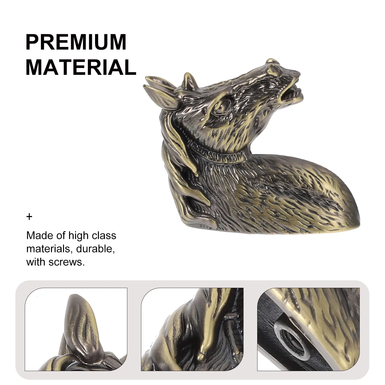 

2Pcs Horse Head Handles Door Knobs Vintage Drawer Knobs Wardrobe Handles Decorative Hardware Vintage Door Decors