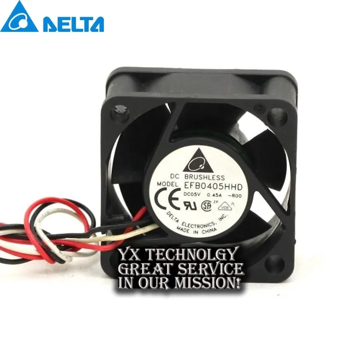 New EFB0405HHD 4020 5V 0.45A 4cm 40mm stall alarm dual ball bearing cooling fan switch for Delta 40*40*20mm