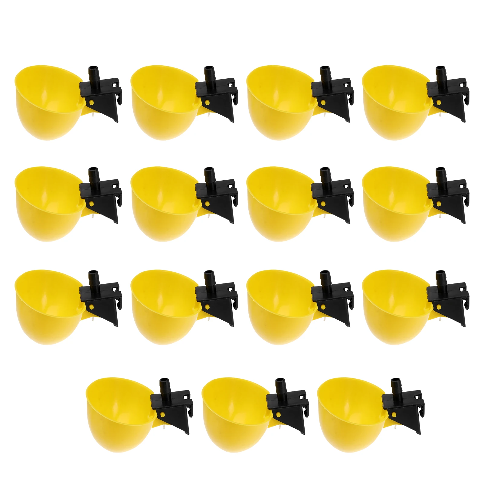 

15Pcs Chicken Water Bowl Automatic Feeder Farm Poultry Pigeon Duck Goose Waterer Large Outlet Durable Safe Material