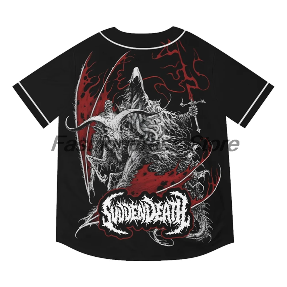 Svdden Death EDC Lost Lands Merch Baseball Jersey Short Sleeve Button-Down Shirts Women Men Streetwear Tops