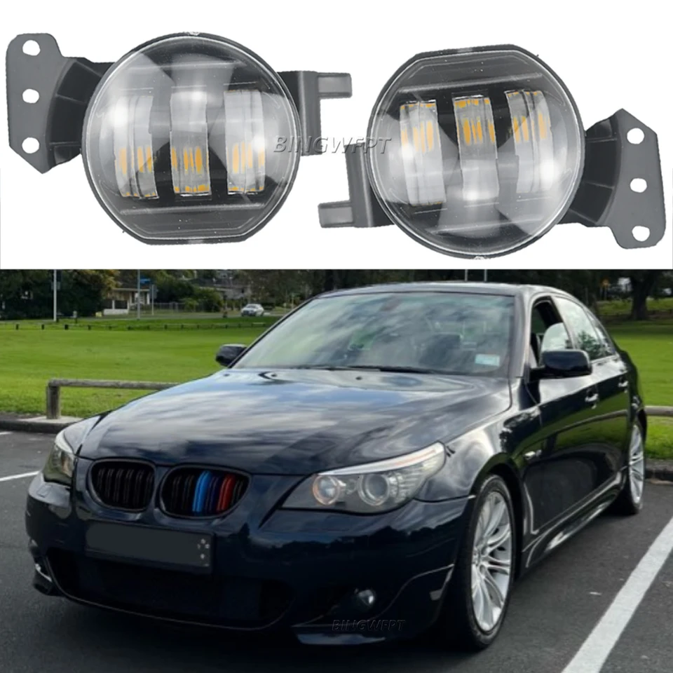 2PCS Car Front Bumper LED Fog Light For BMW 5 Series E60 525i 530d