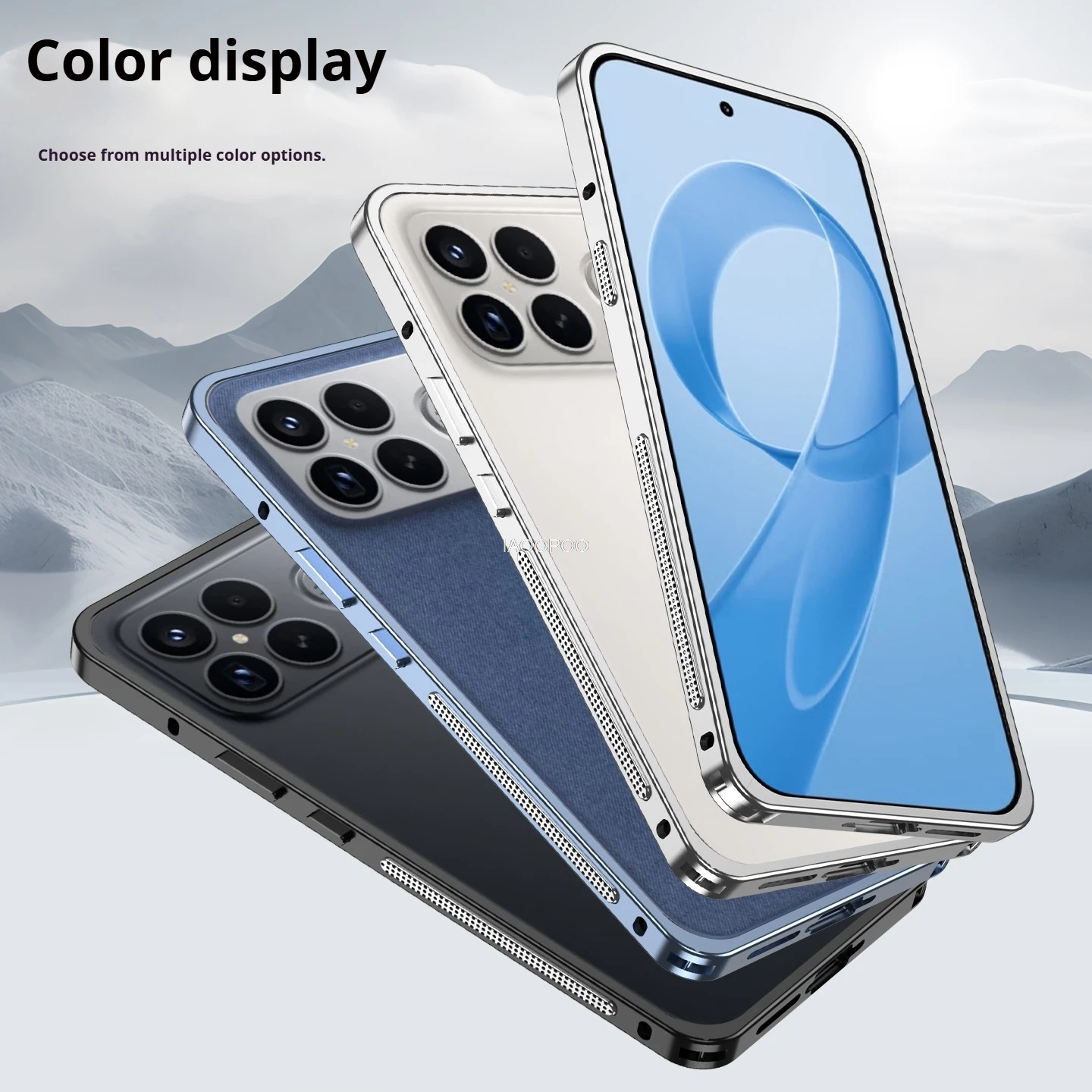 Modne aluminiowe etui ochronne z metalową ramką do POCO F8 Ultra F8 Pro F7 X8 Pro Max X7 Pro, ultracienkie, lekkie. — zdjęcie produktu 6