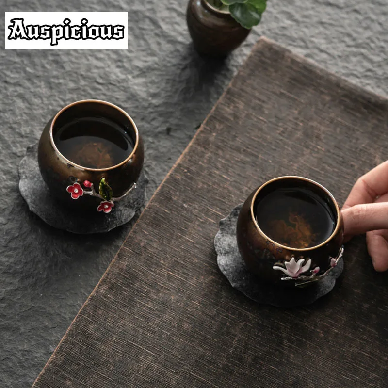 Tianmu Glaze Kiln Seven Color Peacock Tea Bowl Owner Teacup Hat Single Cup Jianzhan Meditation Cup Kung Fu Cup Gift Packaging