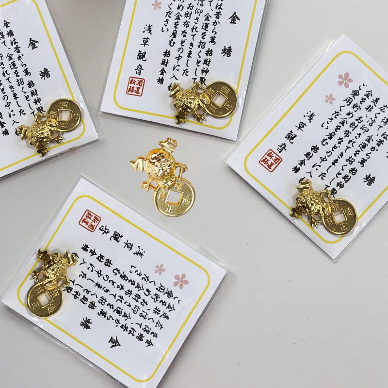 Fengshui Lucky Frog Wallet Charm Money Biting Golden Frog Alloy  Ornaments For Good Fortune Financial Stability
