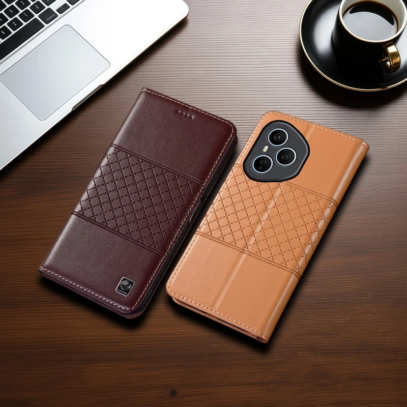 

Nappa Genuine Leather Magnetic Flip Cover For Honor 400 300 200 100 90 Pro Plus Ultra SE Lite GT Smart Wallet Phone Case Cases
